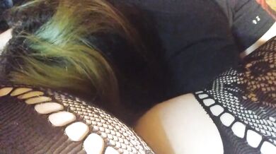 POV her goth garter belt stockings stomps your cunt till you scream