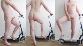 nude scooter pose