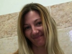 Big breasted mature housewife Vanessa puts her sexy body on display