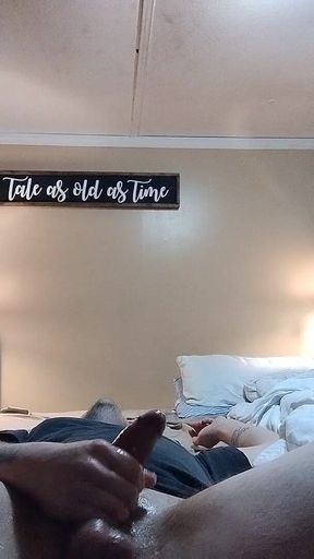 Horny Stepdaddy Strokes Himself