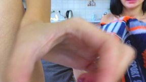 beauties lesbi are having fun in black ankle socks