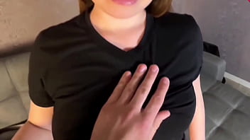 Hot white girl gives sloppy blowjob before doggystyle fucking