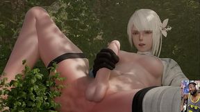 Hard Cock Futa V Fucks Meredith&rsquo_s Fat Milky Breasts, Nier Futa Jerks Herself Off And Cums On Her Face