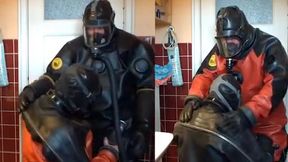 2 rubber diver in act