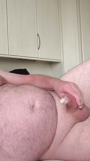 Orgasm with Sperm in the Condom and Stocking Mask 1
