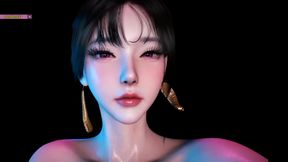 Cheating Wife Babe in Pixels: a Bigboob Fan - 3D Animationtasy
