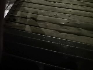 Pissing on the stairs