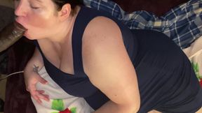 Throat Goat Succulent Samantha Eats a Black Bulls Cock