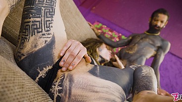 Tattoed couple HARD fucking and ANAL play
