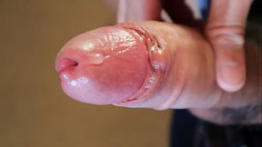 потоки смазки из члена крупным планом
