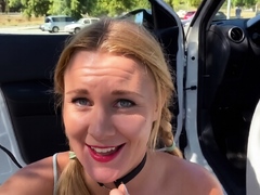 Ivy Roses - Squirt a Ton W Ballgag in Public