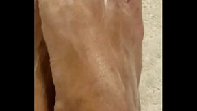 Man toes tease suckable soles