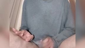 ass hole squats on a big dick and cums