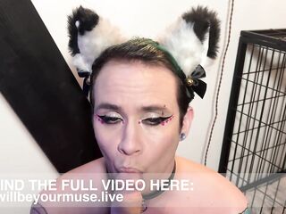 Teary Eyed Cat Hunk Sucks U Off