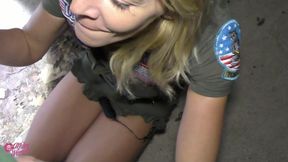 Blonde Tourist Guide Gets Her Ass Creamed!!