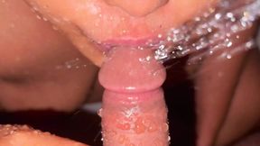 When Shower My Hot Stepmom in midnight I just Enter in Bathroom and my big cock insert Her Mouth and she give me supper blowjob