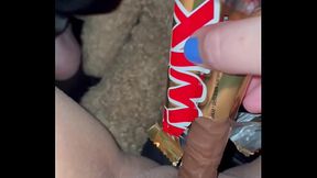 CAPPUCCINO COFFEE&amp_TWIX CHOCOLATE IN MY 18-YEARS-OLD VIRGIN PINK TIGHT PUSSY-KINKY FOOD FETISH LONG PORN-GIRL MASTURBATE&amp_MOAN-BEST SAUDI AMATEUR-ARABIAN SNOWWHITE-LOS ANGELES-WANTS BBC USA
