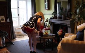 Sissy Maid Dee Carrying Out Her Cleaning Duties