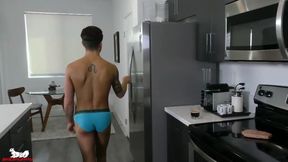 Hot Stud Casey has more than coffee for breakfast