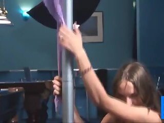 skinny pole dancer