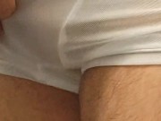 Wet vs Dry 4K White Transparent Mesh Underwear Try-on Review