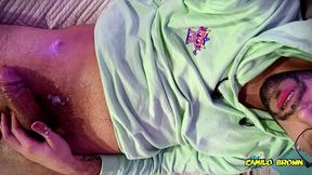 jerking my big uncut cock until i cum a nice one i need my cock sucked so bad ?