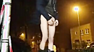 Youngster Discreetly Plays With His Backside Outdoors