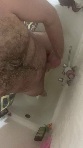 Horny guy Chwu Bakka plays in a shower again