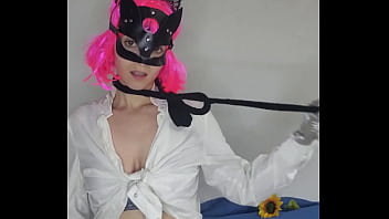 Be seduced by my tits as I masturbate with my kitty mask