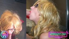 Intimate Moments: Watch My Wife's Playful Side with Orange Lipstick