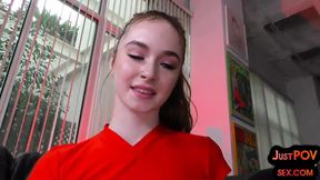 Anal POV babe talks dirty and rides cock in amateur closeup