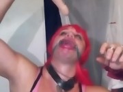 Anew sloppy deep throating dildo practice so i can be redy to get face fuck