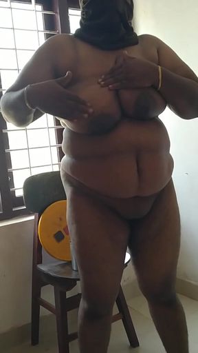 My stepsister showing off her body