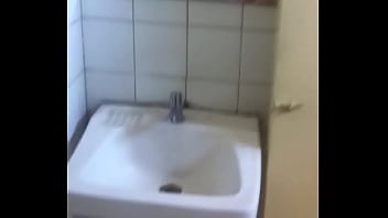 Jerk and cum in the university&#039_s restroom