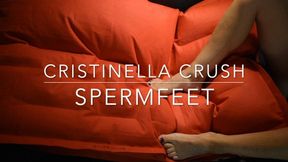 Cristinella Crush Spermfeet over old rubber inflatable air mattress