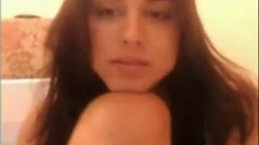 Cute ladyboy jerking off while teasing me on webcam