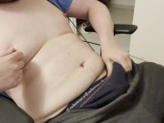 Jerking off my big cock watching porn