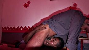 Real jockstrap 21yo Ebony bottom gets fucked in room