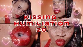 Kissing Humiliation 20- Ebony Femdom Goddess Rosie Reed Red Lipstick Valentine's Day Humiliation- standard definition