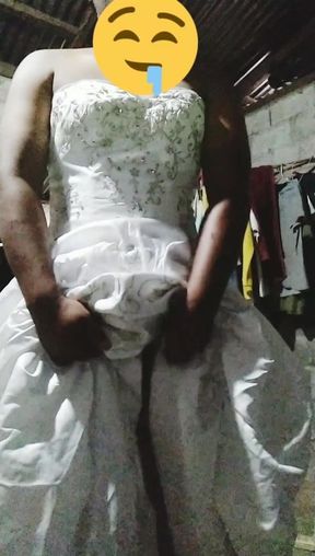 Crossdresser Wedding dress Gay men in brides dress