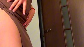 Stroke for me ?? | Striptease in black tight dress
