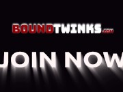 Bound Twinks - Handcuffed twink probed at both ends by dominator’s dick