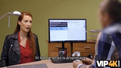 Office Obsession: Busty Redhead Ravished By Loan Shark