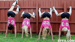 Football sluts Aspen Celeste and Riley Star in wild foursome