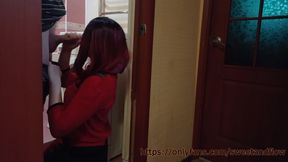 Wife cheats on husband at party and cuckold is watching