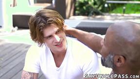 ”Twink Kyle Michaels got his first huge black dick session with Joe Silver”