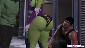 Long Dick Gangsters Save Earth From A Transgender Alien Queen - Car Toon