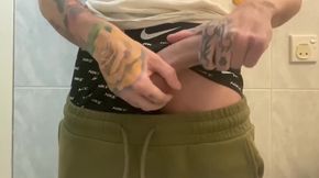Top Domin jerks off with his big dick until he gushes cum everywhere