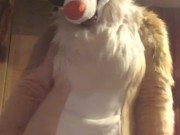 Fursuit striptease