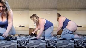 je passe l aspirateur a quatre pattes